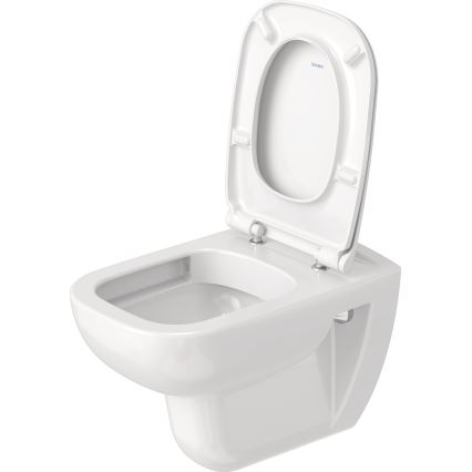 Duravit 25700920002 - Vægophængt Rimless-toilet D-CODE keramik/højglans hvid