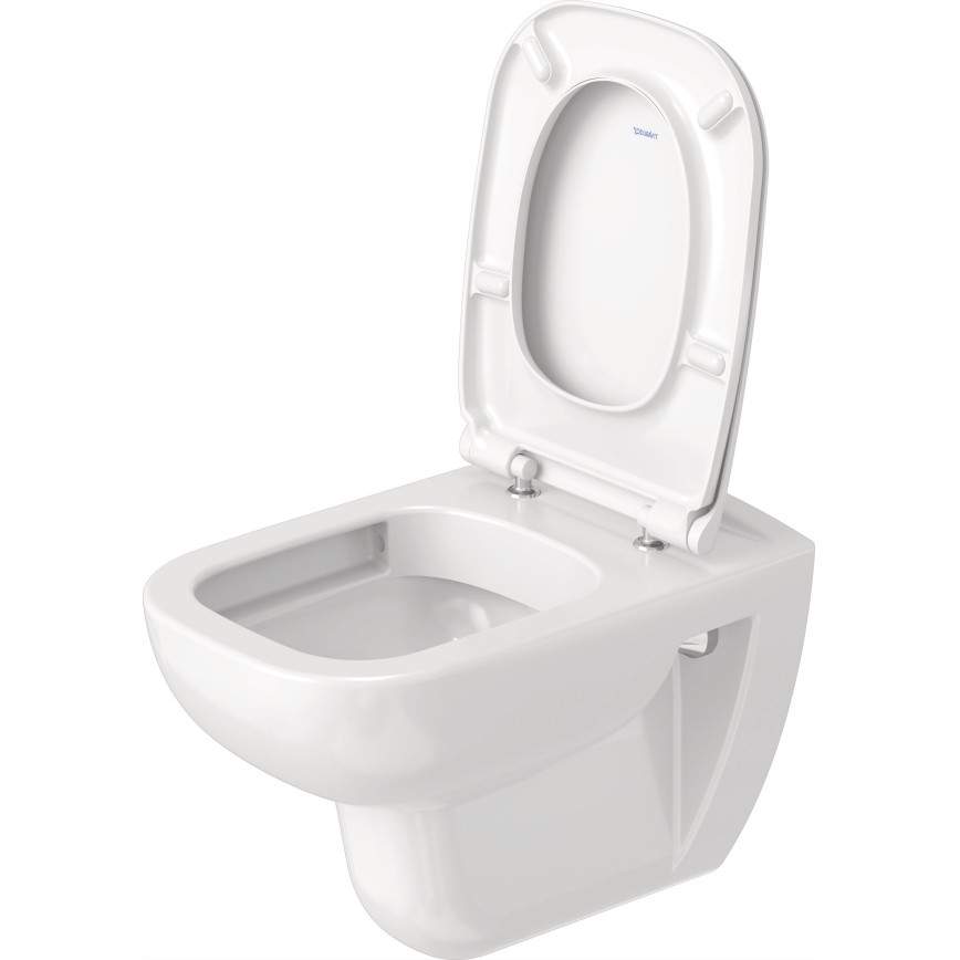 Duravit 25700920002 - Vægophængt Rimless-toilet D-CODE keramik/højglans hvid