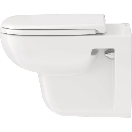 Duravit 25700920002 - Vægophængt Rimless-toilet D-CODE keramik/højglans hvid