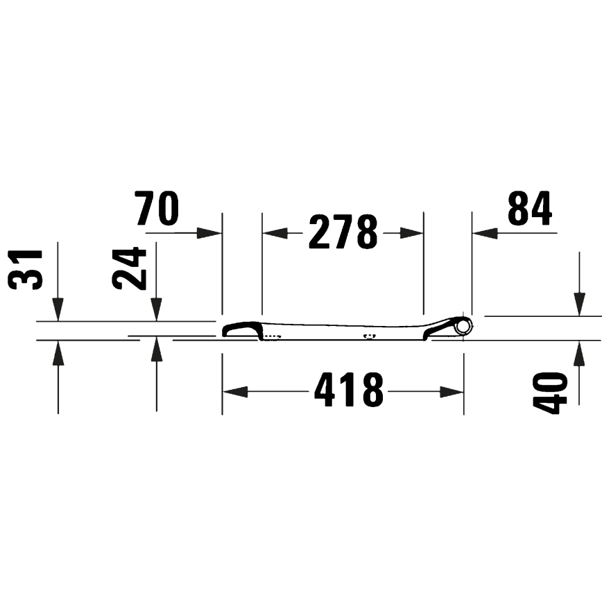Duravit 28210000 - Toiletsæde D-CODE 37,4x43,3 cm hvid