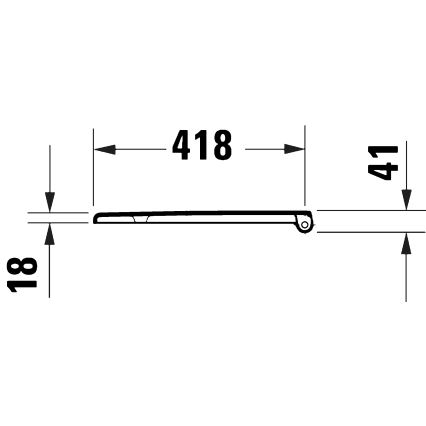 Duravit 28210000 - Toiletsæde D-CODE 37,4x43,3 cm hvid