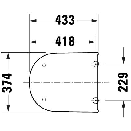 Duravit 28210000 - Toiletsæde D-CODE 37,4x43,3 cm hvid
