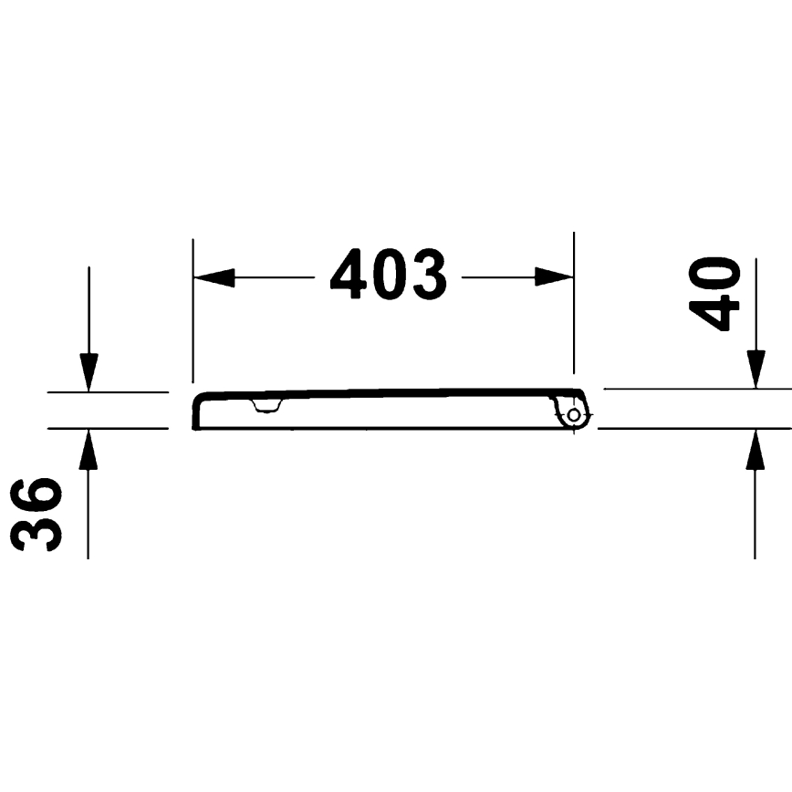 Duravit 28310000 - Toiletsæde D-CODE 37,4 x 42 cm, hvid