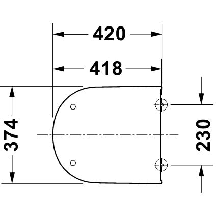 Duravit 28310000 - Toiletsæde D-CODE 37,4 x 42 cm, hvid