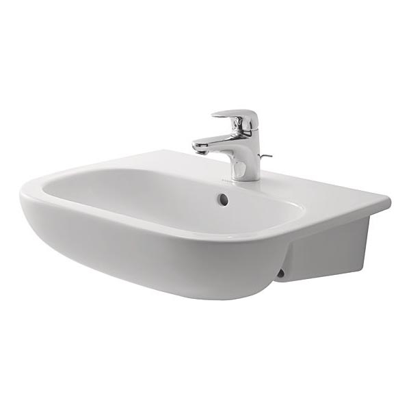 Duravit 339550000 - Indfældet håndvask D-CODE 55x44 cm keramik/højglans hvid