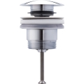 Duravit 50521000 - Bundventil til håndvask, PUSH-OPEN, Ø 6,3 cm, poleret krom