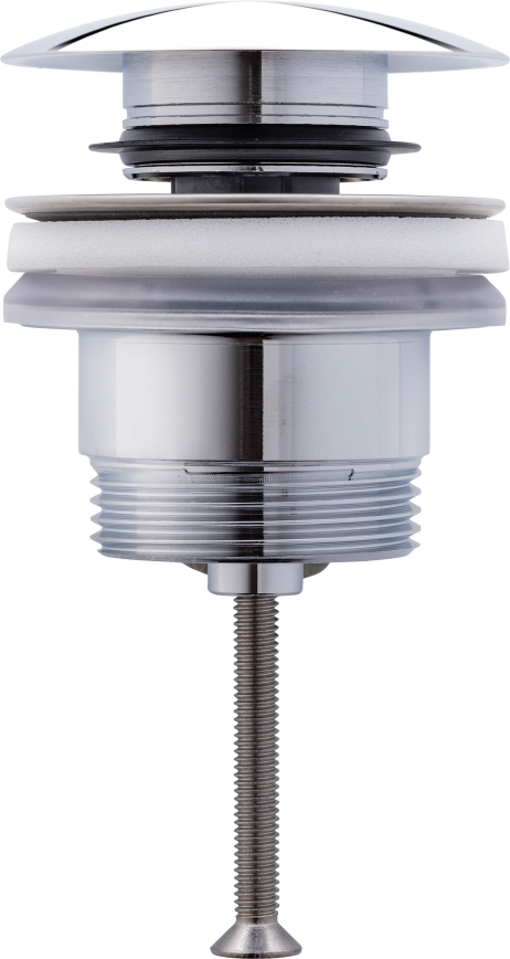 Duravit 50521000 - Bundventil til håndvask, PUSH-OPEN, Ø 6,3 cm, poleret krom