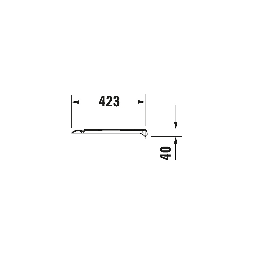 Duravit 67390099 - Toiletbræt SoftClose D-CODE 35x43,8 cm hvid
