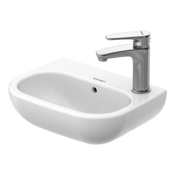 Duravit 7053600082 - Væghængt håndvask D-CODE 36 x 27 cm, keramik, blank hvid