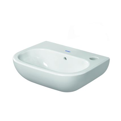 Duravit 7053600082 - Væghængt håndvask D-CODE 36 x 27 cm, keramik, blank hvid
