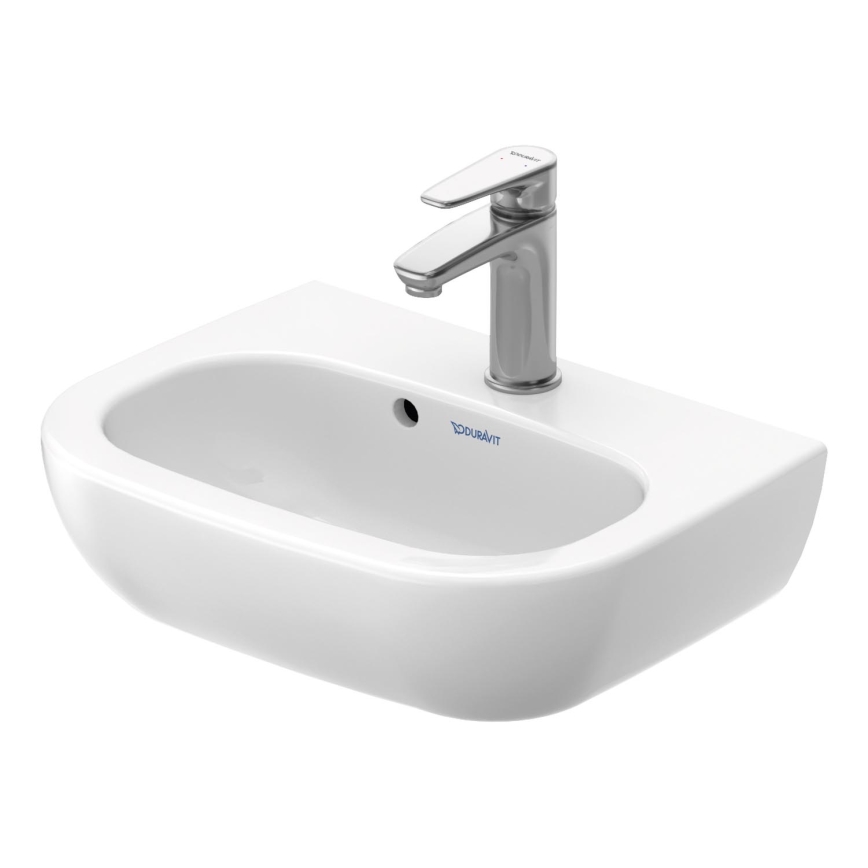 Duravit 7054500002 - Væghængt håndvask D-CODE 45x34 cm, keramik, højglans hvid