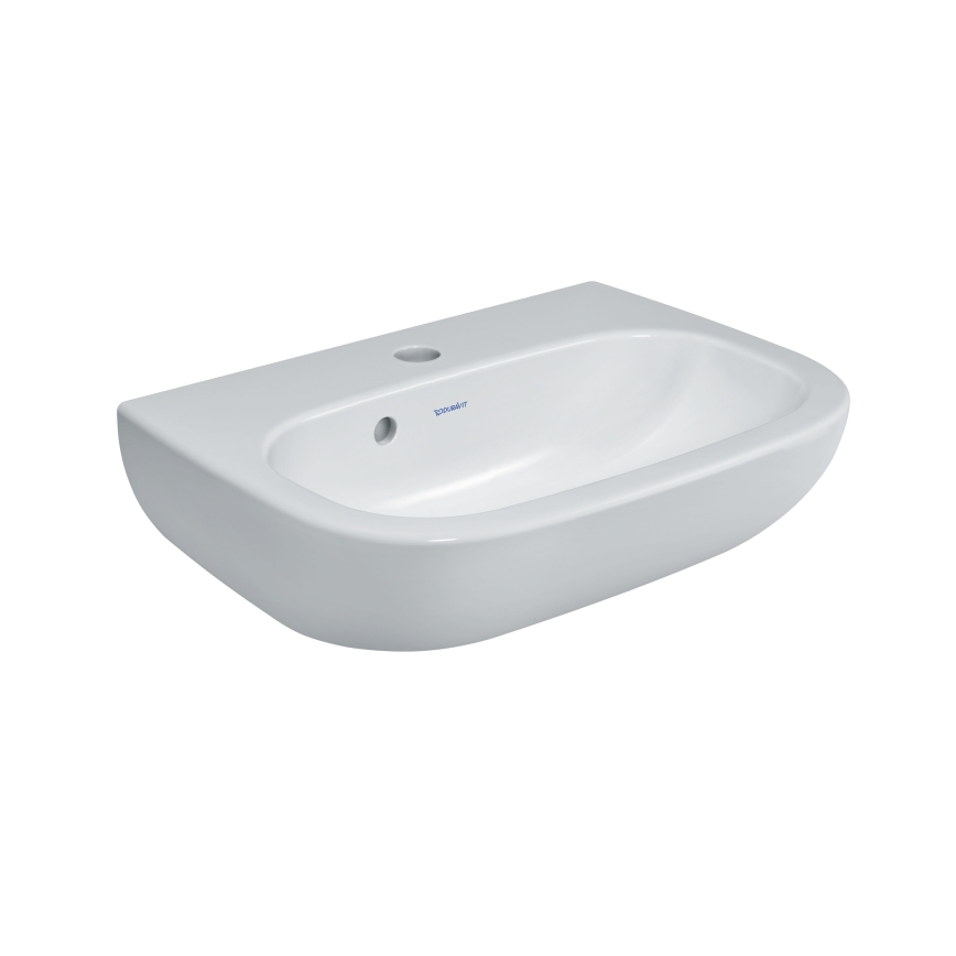 Duravit 7054500002 - Væghængt håndvask D-CODE 45x34 cm, keramik, højglans hvid