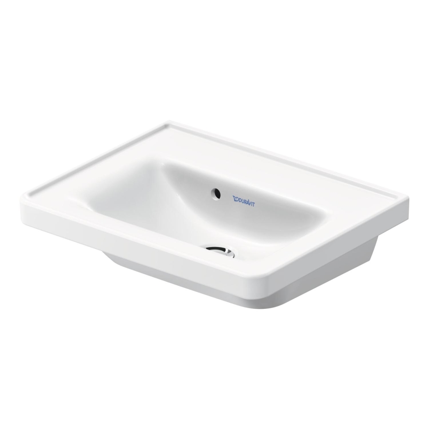 Duravit 742500060 - Væghængt håndvask D-NEO 50 x 40 cm, keramisk, højglans hvid