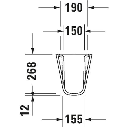 Duravit 8571800002 - Sifonafdækning D-CODE 30x26,8 cm keramik/højglans hvid