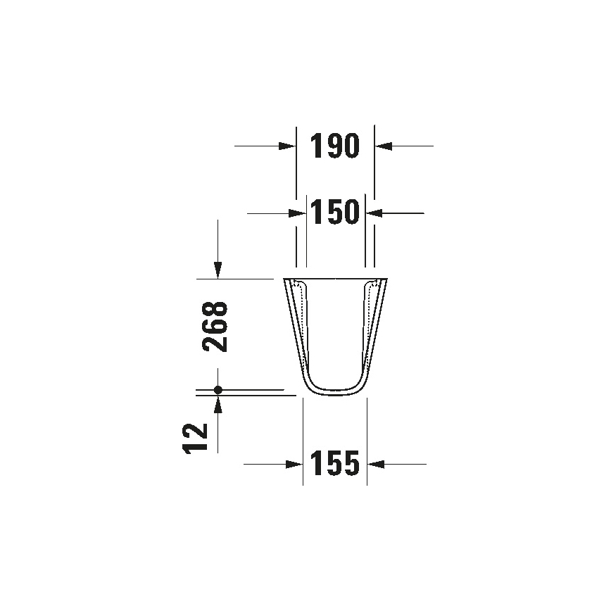 Duravit 8571800002 - Sifonafdækning D-CODE 30x26,8 cm keramik/højglans hvid