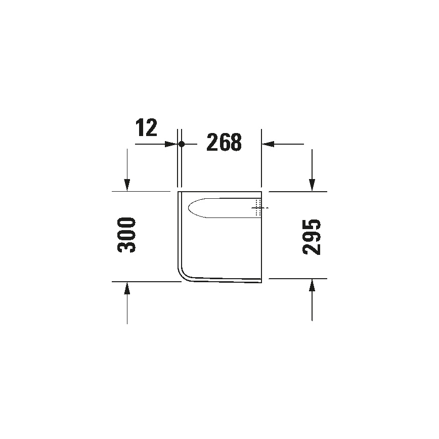 Duravit 8571800002 - Sifonafdækning D-CODE 30x26,8 cm keramik/højglans hvid