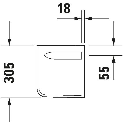 Duravit 8571800002 - Sifonafdækning D-CODE 30x26,8 cm keramik/højglans hvid