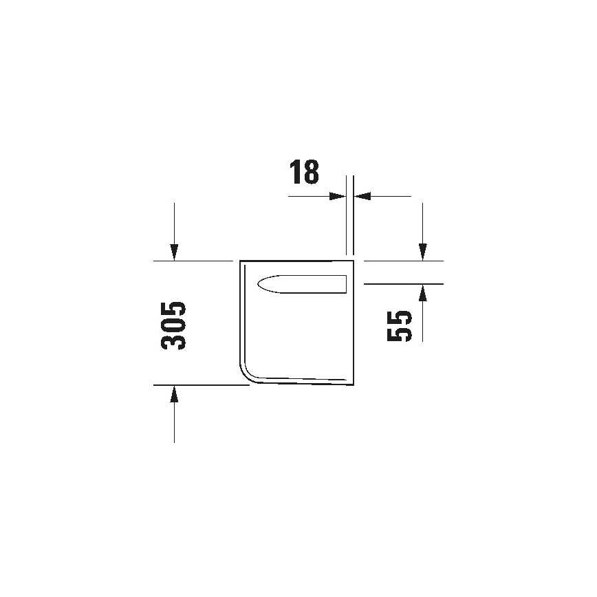 Duravit 8571800002 - Sifonafdækning D-CODE 30x26,8 cm keramik/højglans hvid