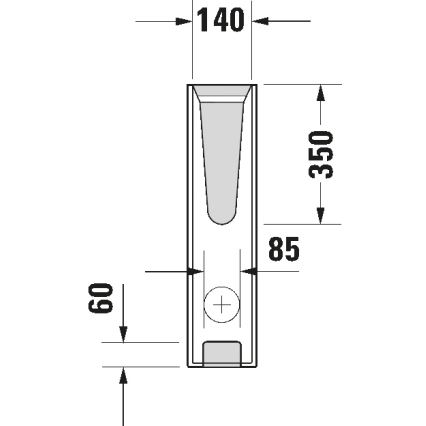 Duravit 8632700002 - Sifonafdækning D-CODE 70,5x19 cm keramik/højglans hvid