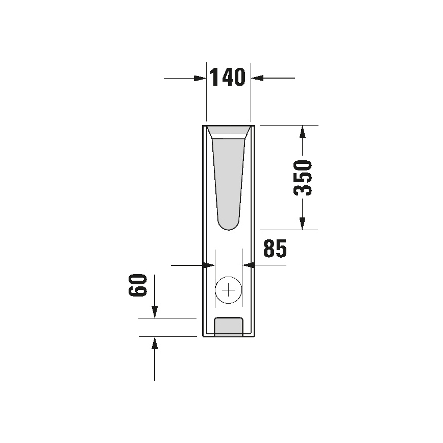 Duravit 8632700002 - Sifonafdækning D-CODE 70,5x19 cm keramik/højglans hvid