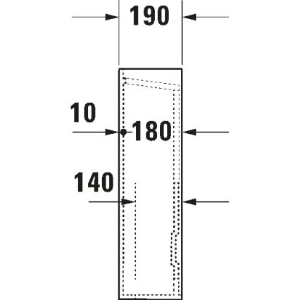 Duravit 8632700002 - Sifonafdækning D-CODE 70,5x19 cm keramik/højglans hvid