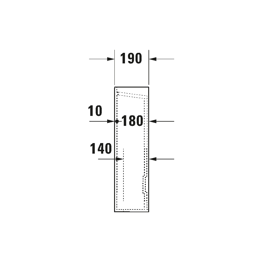 Duravit 8632700002 - Sifonafdækning D-CODE 70,5x19 cm keramik/højglans hvid