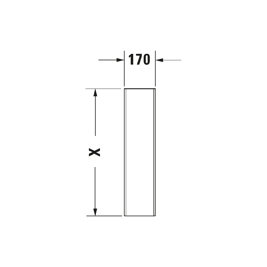 Duravit 8632700002 - Sifonafdækning D-CODE 70,5x19 cm keramik/højglans hvid