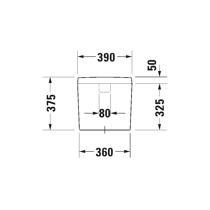 Duravit 927000004 - Spolingscisterne til WC D-CODE 6/3l keramik/hvid