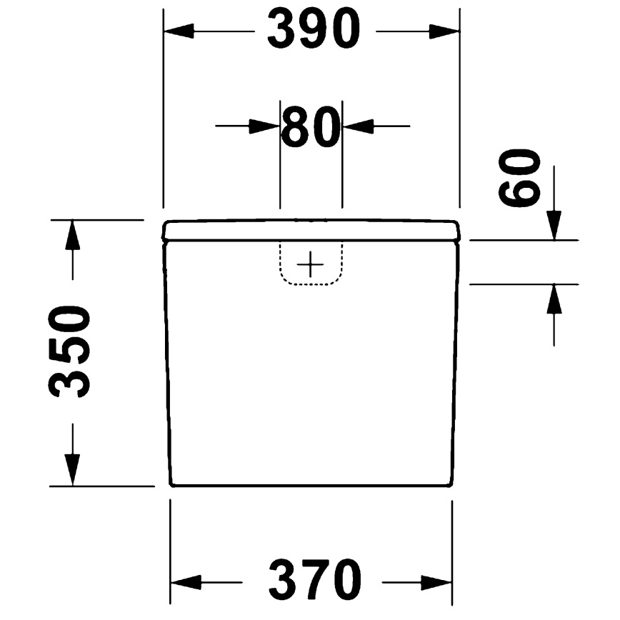 Duravit 9530000852 - Cisterne til toilet D-CODE 4,5/3 l keramik/hvid