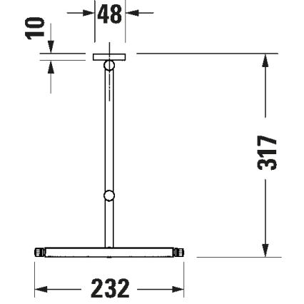 Duravit 99121000 - Vægmonteret kosmetikspejl D-CODE i poleret krom