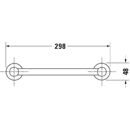 Duravit 99141000 - Badegreb D-CODE 28,4 cm, poleret krom