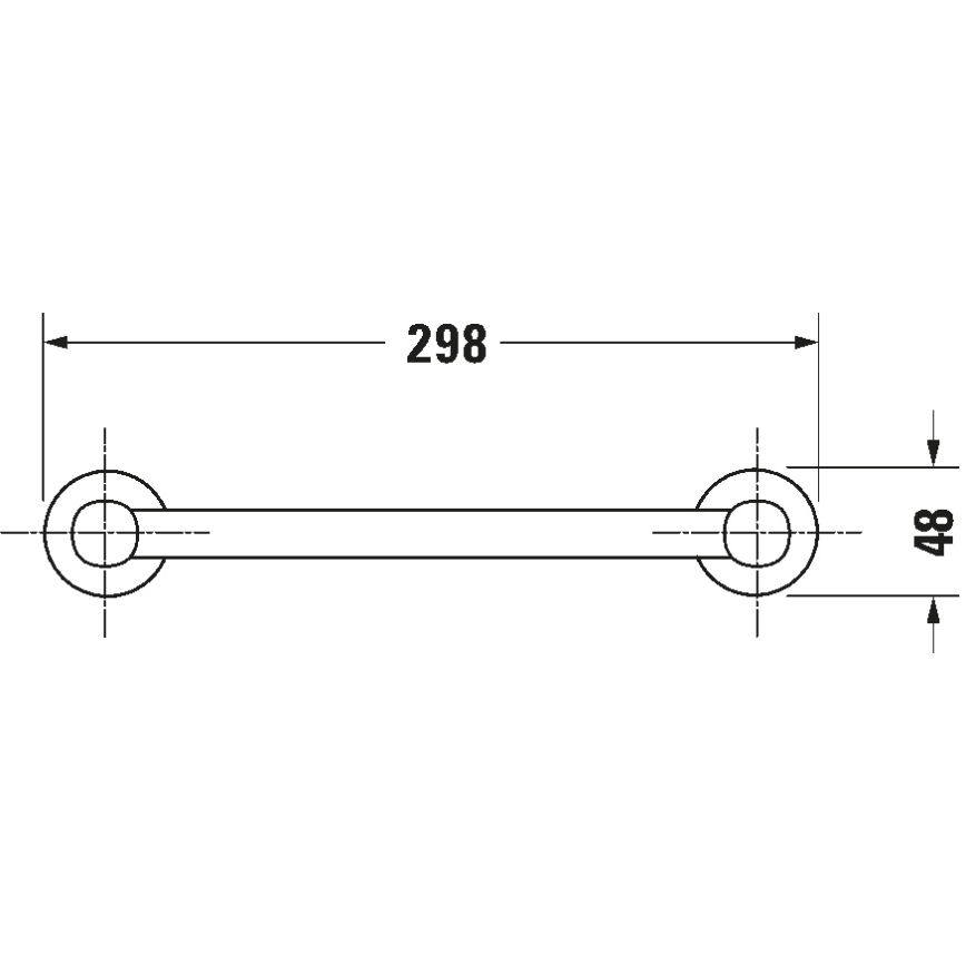 Duravit 99144600 - Badekarshåndtag D-CODE 28,4 cm mat sort