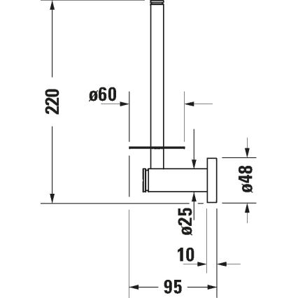 Duravit 99154600 - Toiletpapirholder D-CODE mat sort