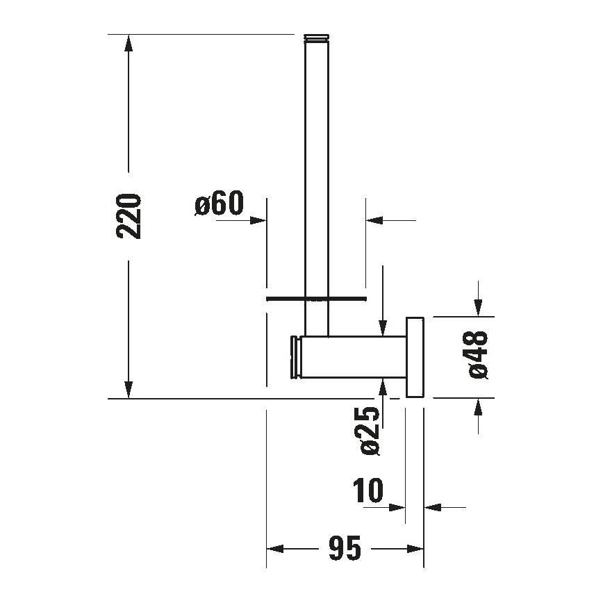 Duravit 99154600 - Toiletpapirholder D-CODE mat sort