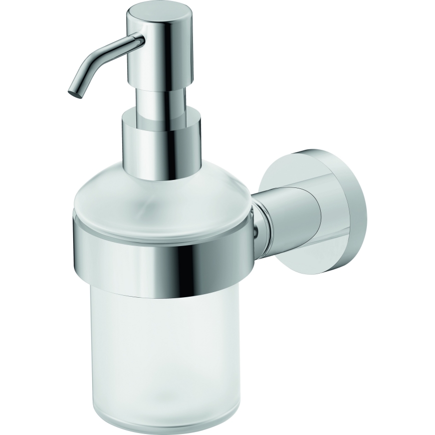 Duravit 99161000 - Væghængt sæbedispenser D-CODE 390 ml matteret glas/blank krom