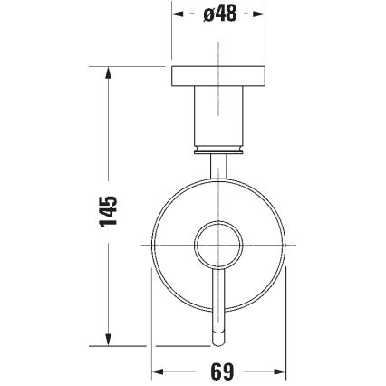 Duravit 99161000 - Væghængt sæbedispenser D-CODE 390 ml matteret glas/blank krom