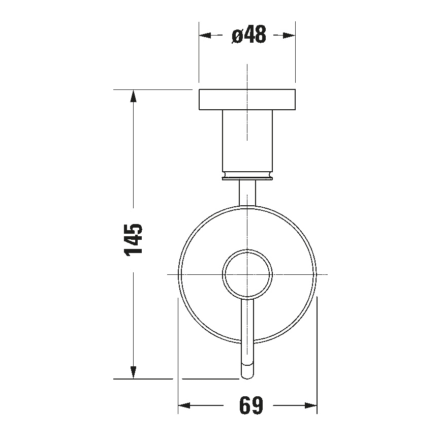 Duravit 99161000 - Væghængt sæbedispenser D-CODE 390 ml matteret glas/blank krom