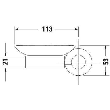 Duravit 99174600 - Vægmonteret sæbeholder D-CODE venstrevendt mat sort