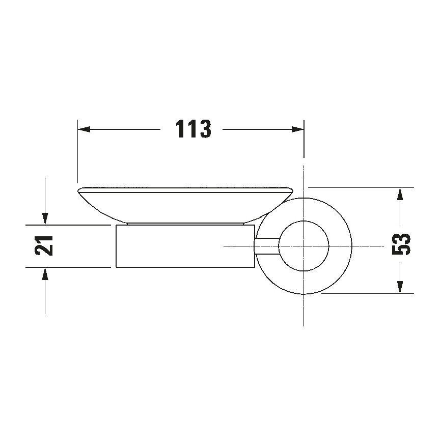 Duravit 99174600 - Vægmonteret sæbeholder D-CODE venstrevendt mat sort