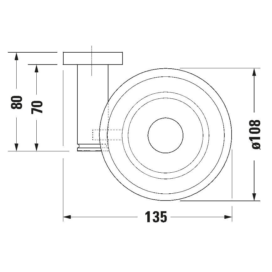 Duravit 99181000 - Vægmonteret sæbeskål D-CODE højre blank krom