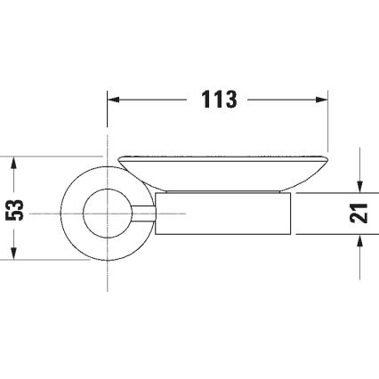 Duravit 99181000 - Vægmonteret sæbeskål D-CODE højre blank krom