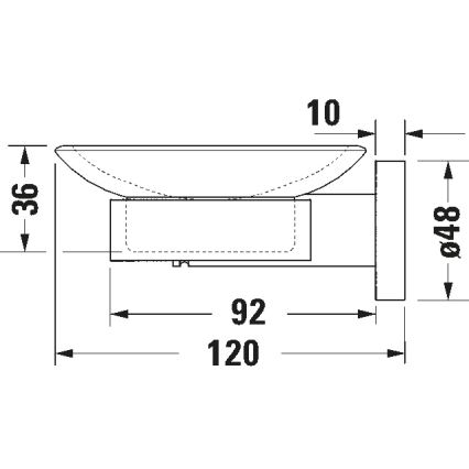 Duravit 99184600 - D-CODE vægmonteret sæbeskål, højre, mat sort
