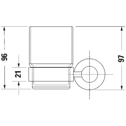 Duravit 99194600 - Vægmonteret tandbørsteholder D-CODE venstre mat sort