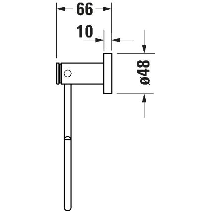 Duravit 99211000 - Vægmonteret håndklædeholder D-CODE, poleret krom