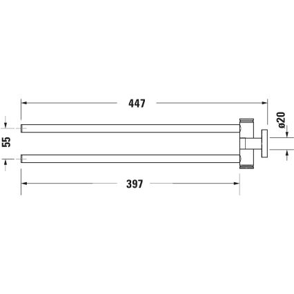 Duravit 99221000 - Væghængt håndklædeholder D-CODE 44,7 cm poleret krom