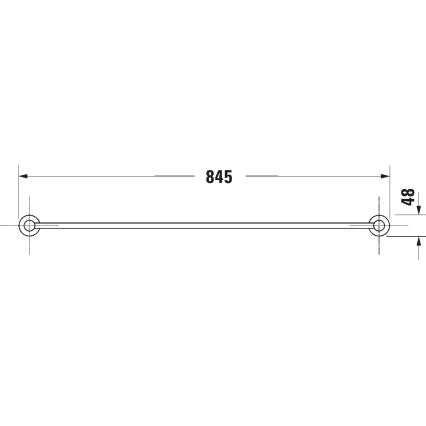 Duravit 99231000 - Vægmonteret håndklædeholder D-CODE 84,5 cm, blank krom
