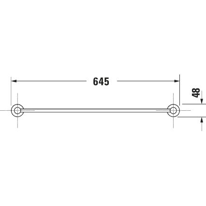 Duravit 99241000 - Væghængt håndklædestang D-CODE 64,5 cm blank krom