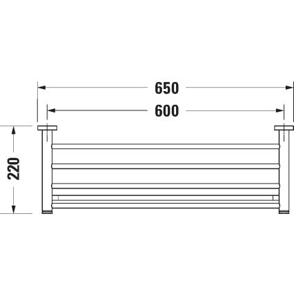 Duravit 99251000 - Vægmonteret håndklædestang D-CODE 65 cm blank krom