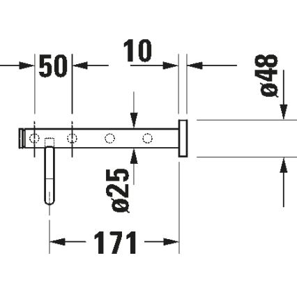 Duravit 99251000 - Vægmonteret håndklædestang D-CODE 65 cm blank krom