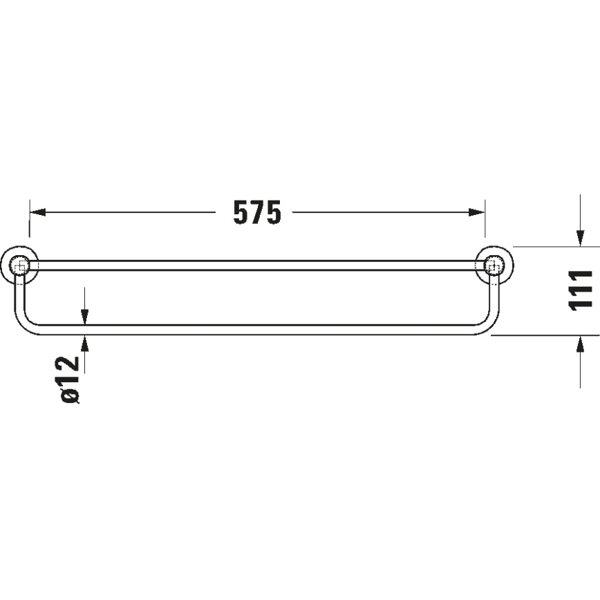 Duravit 99251000 - Vægmonteret håndklædestang D-CODE 65 cm blank krom